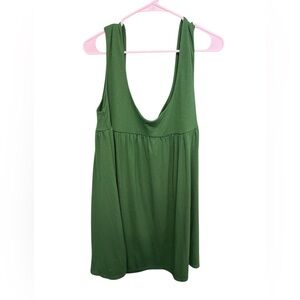 Free People FP Beach Green Babydoll Tank Top XL NWT